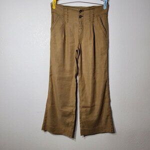 Sundance Pants Womens 8P Beige Wide Leg Palazzo Linen Chino Hippie Boho